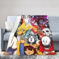 Deltarune Šilta Minkšta Antklodė Žaidimas Vaikams Pliušinis Mesti Antklodė Grafinė Svetainė Flanelinė Lovatiesė Sofos Lovo Dangalas 75x90cm black