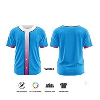 Individualus beisbolo marškinėlis Sublimacija Komandos uniforma Spausdinti vardą, numerį, juostelę Hip Hop Sportinė apranga Beisbolo marškinėlis Vyrams/Moterims/Vaikams WBQ42 3XL blue