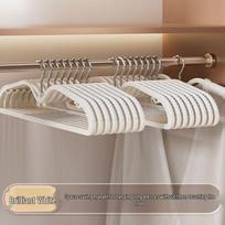 Non-Slip, Non-Marking Drying Rack Hangers - 80 Pack, Short-Neck, Anti-Shoulder Angle Hangers for Clothing Pack of 20 white