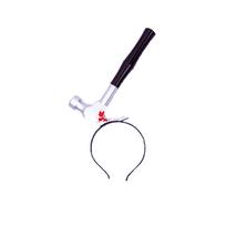Hammer Holiday Props Plastic Halloween Headband Women Hairband Simulation Headwear Scary Hair Hoop 10 black