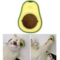 Multifunctional Catnip Toy Totating Wall Ball Toys Gall nut yellow