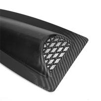 A73X-Universal Engine Hood Vent Louvers Air Scoop Bonnet Vent Air Intake Cover Car Parts Car Front Vent Carbon Look Carbon Pattern Color gray