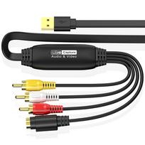 VHS to Digital Converter USB 2.0 Video Converter Audio Capture Card VHS VCR TV to Digital Converter For Windows Mac Linux Male Port