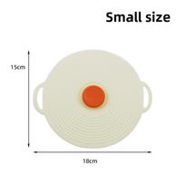 Food-grade Silicone Food Storage Lid, Microwave Oven Splash-proof Cover, Kitchen Refrigerator Home Dust-proof Sealing Lid small white