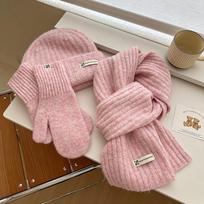 3 vnt. rinkinys Žieminė kepurė Šalikas Jutikliniai pirštinės Unisex Megztas Šiltas Beanie Kaklo mova Pirštinės Rinkinys Rudeniui Žiemai Lauko Kasdieniam dėvėjimui gray