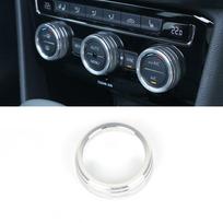 Auto Car AC Control Ring For VW Tiguan Atlas T-roc Ateca FR Passat B8 Variant 2017-2019 Trim Cover Car Interior Accessories gray