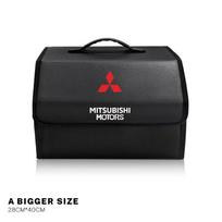 Car Trunk Storage Bag Leather Camping Box Collapsible For Mitsubishi L200 ASX Pajero Lancerex Evo Mirage Attrage Eclipse Cross
