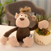 Miško gyvūnų lėlė pliušinis žaislas dramblys beždžionė tigras liūtas žirafa lėlė vaikiška dovana 25cm beige