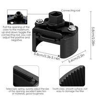 Reguliuojamas alyvos filtro raktas Didelio stiprumo alyvos filtro rakto įrankis Tvirtos konstrukcijos Alyvos filtras Automobilinis Mechaninio dirbtuvių įrankiai black