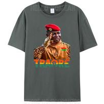 Burkina Faso Ibrahim Traoré African President Thomas Sankara Tees Unisex Women Men's Cotton T-Shirt Tops Gifts XL brown