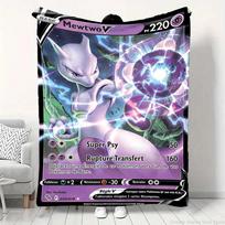Pokemon Cartoon Card Pikachu Flannel Blanket Figures Home Sofa Lunch Break Blankets Children Student Blanket Nap Cover Kids Gift 30x40in gray