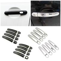 Skirta Volkswagen VW Tiguan MK1 2007-2016 anglies pluošto spalvos apdailai modifikuoti chromuotą durų rankenos dangtelio apdailos apsaugą Style C gray