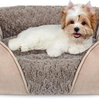 Pet litter kennel cat litter small medium and large dog bed S(60*45*14)cm white