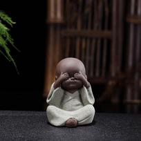 High-Volume Ceramic Four Monks Garden Bonsai Rockery Landscaping Ornaments black