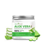 Attar Ayurveda Natural Aloe Vera Gel For Face Skin Hair 200 ml With Vitamin E & Cucumber Extract Non Sticky Paraben Free gray