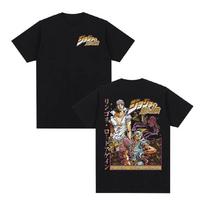 Anime JoJo Bizarre Adventure T-shirt STEEL BALL RUN Ringo Roadagain Manga Tshirt Men Women Summer Fashion Short Sleeves T Shirt XXXXXL juoda