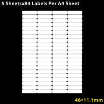 5 Sheets White Color A4 Labels Self-Adhesive Sticky Package Label for Inkjet/Laser Printer Splitting Paper School Office Supply gray