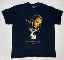 Trippie Redd 1400 Graphic T-shirt Men Large Black Short Sleeve Rap Music M brown