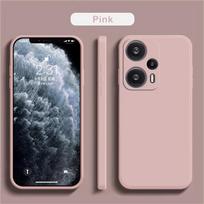 For Xiaomi Poco F5 Luxury Original TPU Shockproof case For Xiaomi Poco F5 Case Soft Cover Liquid Silicone Phone Back Cover For Poco F5 rožinė