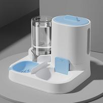 1-Pack Automatic Gravity-Fed Cat Water Dispenser & Feeder - Spill-Proof Large Capacity One-Piece Design, white