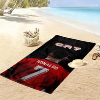 Cristiano Ronaldo Beach Towel Suitable for Various Scenarios Such As Kitchen, Bathroom and Beach Swimming 80cmx160cm(31x63inch)