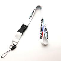 Modified Performance Logo Mobile Phone Lanyard Rope Embroidery Cloth Strip Wrist Strap Pendant For BMW M Performance E90 E60 E46 black