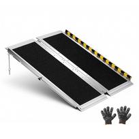 VEVOR Portable Wheelchair Ramp, 915 mm, Non-Slip Aluminum Folding Handicap Ramp for Wheelchair, 800 lbs Capacity, Door Threshold Ramps for Home Steps 91.5 x 73.7 x 5.1 cm