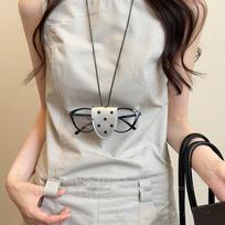 Neck Hanging Sunglasses Glasses Holder Leopard Print Sunglasses Lanyard  Outdoor Style 4 gray