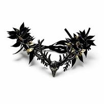 Tamsus gotikinis stilius Helovino galvos lankelis Vainikas Dizainas Gėlių tiara Karūna Helovino Cosplay galvos apdangalas C black