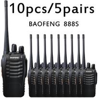 10pcs/Lot 888S Walkie Talkie UHF 400-470MHz Baofeng Two Way Radio For Fhopping Malls Community Cinema USB Plug