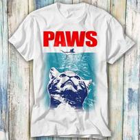 Funny Paws Jaws Cats Kittens T Shirt Meme Gift Funny Top Tee Style Unisex Gamer Movie Music 549 140 blue