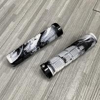 Ergonomic Comfort Rubber Bike Handlebar Grips Dual Color Aluminum Lock On Anti Slip Grips For Mountain And Road Cycling Use gray