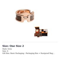 HERMES Olympe Metal Rings Unisex Gray H500058fd18 One Size 2 pilka