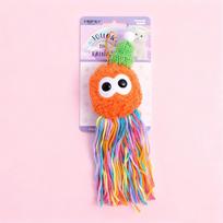 Colorful Yarn Octopus Cat Toy With Catnip Sound Bite‑Resistant Self‑Play Entertainment Toy For Indoor Kittens Cats white