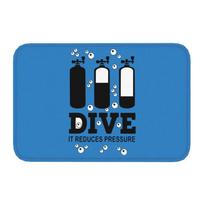 Personalized Scuba Skull Dive Diver Doormat Mat Anti-Slip Kitchen Bathroom Garage Rug Carpet 40*60cm 40cmx60cm black