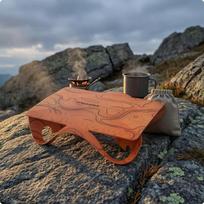 Card-Style Folding Table Food-Grade PP Portable Small Lightweight oranžinė