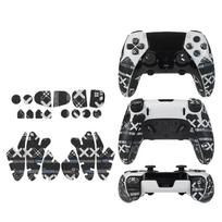 New PU Gamepad Stickers Grip Enhancement Skin Protection Gamepad Pad Dustproof Easy Application Controller Film for PS 5 black