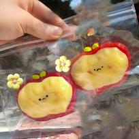 New Mochi Taba Squishy Cute Creamy Red Apple Spit Puree Unhappy Green Apple Fidgeting Kids Toy Slow Rebound Squeeze Kawaii Gift gray