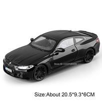 1:24 M4 M3 CS LCI Modelio Miniatiūriniai Žaisliniai Automobiliai Lydinio Liejiniai Traukiami Atgal Amortizacija Garsas Šviesa Durys Atidaromos Kolekciniai Modeliai gray