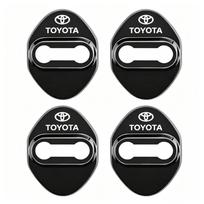 4Pcs Metal Door Latch Protective Cover Shock Absorbing Anti-Collision Auto FGTY6 Accessories For Toyota Hilux Corolla RAV4 Camry C-HR 4Pcs