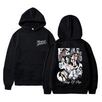 Michael Jackson King of Pop Hoodie Men Women Fashion Gothic Rock Oversized Sweatshirts Men's Casual Vintage Streetwear Fans Gift M black