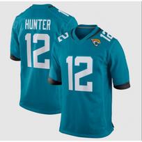 Premium Embroidered NFL Jacksonville Jaguars 12 Hunter Jersey Men Fans Sports Apparel Blue 12 blue
