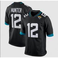 Premium Embroidered NFL Jacksonville Jaguars 12 Hunter Jersey Men Fans Sports Apparel Black 12
