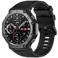 Originalus silikoninis dirželis „Amazfit T-Rex 3“ išmaniajam laikrodžiui, sportinis keičiamas apyrankė, dirželis Huami Amazfit T Rex3, ER9 For Amazfit T-Rex 3 juoda