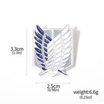 Attack on Titan Four Armies Logo Metal Brooch Keychain Individual Packaging white
