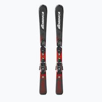 Vaikiškos kalnų slidės + apkaustai Nordica Team JR (110-150) + J7.0 FDT black/red