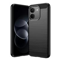 Xiaomi Redmi Note 17 Pro Max 5G telefono dėklas, lankstus TPU anglies pluošto smūgiams atsparus apsauginis dėklas, skirtas Xiaomi Redmi Note 17 Pro Max 5G juoda