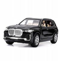 Bmw X7 Metal Car Model 1:24 Sound Light Black