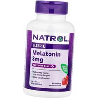 Melatoninas greitai tirpstantis, Melatonin Fast Dissolve 3, Natrol (72358036) 150tab Strawberry