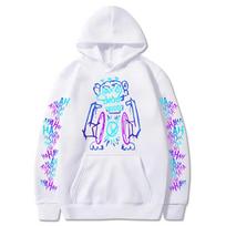 Arcane Jinx Hoodies Karštas Anime Beždžionės Grafiti Megztinis Unisex Dvi Pusės Street Sportinė Apranga Harajuku Grunge Estetika Megztiniai 2XL balta
